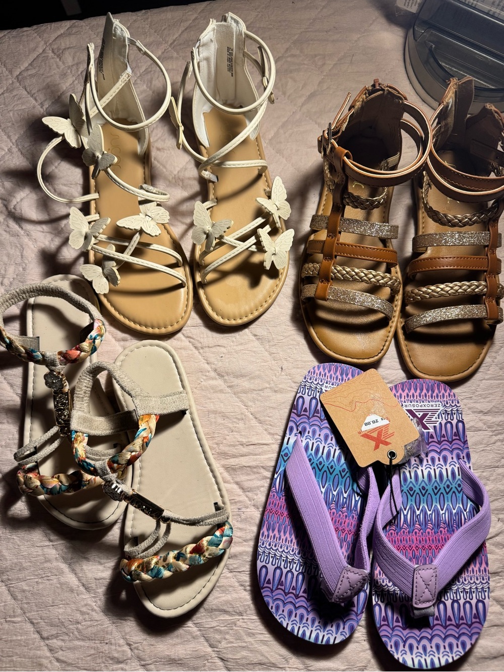 Set of 4  Sandals for Girls